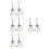 8 Pcs Blue Eye Owl Hanging Decor For Car Mirror Wind Chime 7