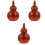 3Pcs Brown Automatic Toothpick Holder Stone Pressing Type Storage Box 3
