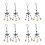 8 Pcs Blue Eye Owl Hanging Decor For Car Mirror Wind Chime 10