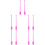 5Pairs Pink Plastic Gymnastics Sticks for Rhythmic 8