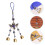 8 Pcs Blue Eye Owl Hanging Decor For Car Mirror Wind Chime 11