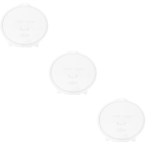 3 Pcs Diy Face Mud Abs Mold Tray For Women White 2