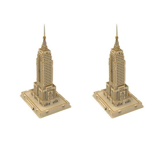 2 Sets Children 3D Wooden Puzzle 1