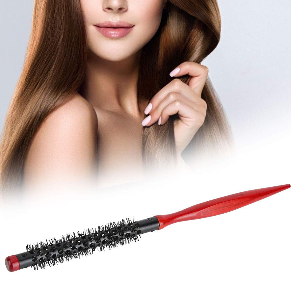 Round Hair Brush with Anti Static Ceramic Barrel for Blow Drying Curling Straightening 0.4in