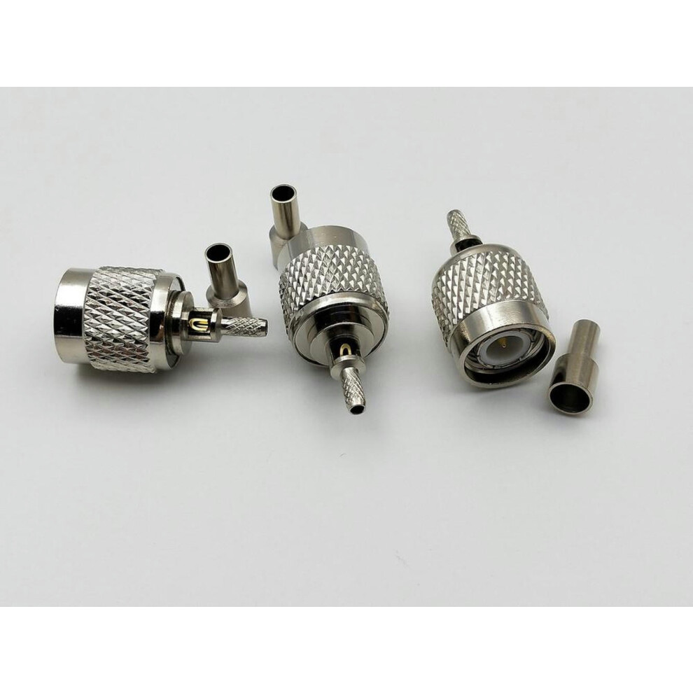 For 2Pcs Brass Tnc Male Plug Straight Crimp Rg316 Rg174 Lmr100 Cable Rf Coax 9482828878534