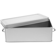 Tinplate Storage Box Metal Can With Lid Boxes Vintage Decor Candy Jar for Cookies Multi-purpose
