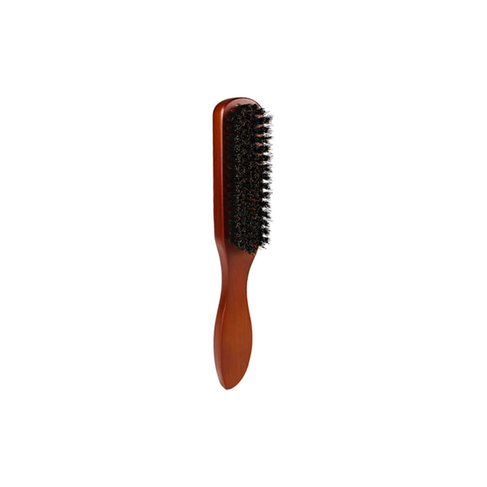 Black Hairbrush With Boar Bristles, Beech Wood Comb With Handle, For Men With Thin Or Thick Hair, Beard Brush-Tfrf