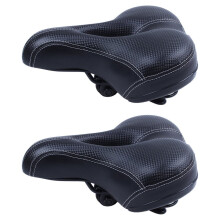 2X Bicycle Cycling Big Bum Saddle Road Bike Wide Soft Pad Comfort Cushion
