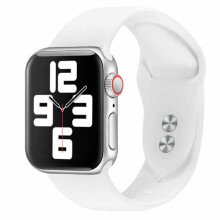 Kompatibilné s Apple Watch 42/44/45/49 1-8/SE/Ultra silikónový remienok silikónový biely biely