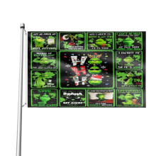 Bandeira externa do Grinch, 60 x 90 cm, dupla face, para casa, jardim, quintal, desfile, decoração de festa, tapeçaria de parede.