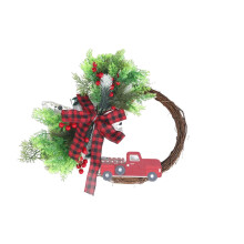 Enfeites de Natal para Porta de Entrada Fankiway, Guirlanda de Natal com Argolas para Pendurar na Porta e Guirlanda de Agulhas