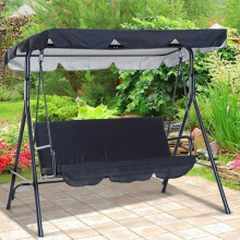 Replacement for rocking chair roof, waterproof/UV, cover patio hammock roof top garden outdoor, silver coating, dimensions: 164 x 114 x 15 cm
