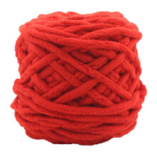 Farfi1Roll32M Zacht, veelzijdig polyester handgeweven doe-het-zelf haakgaren voor patchwork (donkerrood)