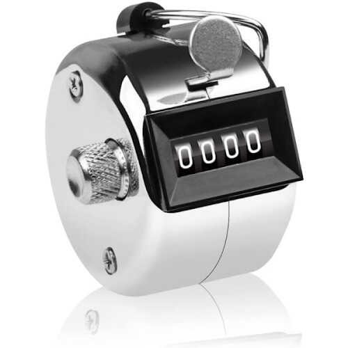 Calculator metalic - Calculator mecanic Argintiu, pachet de 5 1