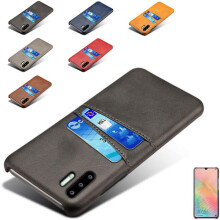 Sealbhóir cárta atá comhoiriúnach le cás fón póca Huawei P30Pro le luchtaire poll - ROGHNAIGH: DONN DORCHA