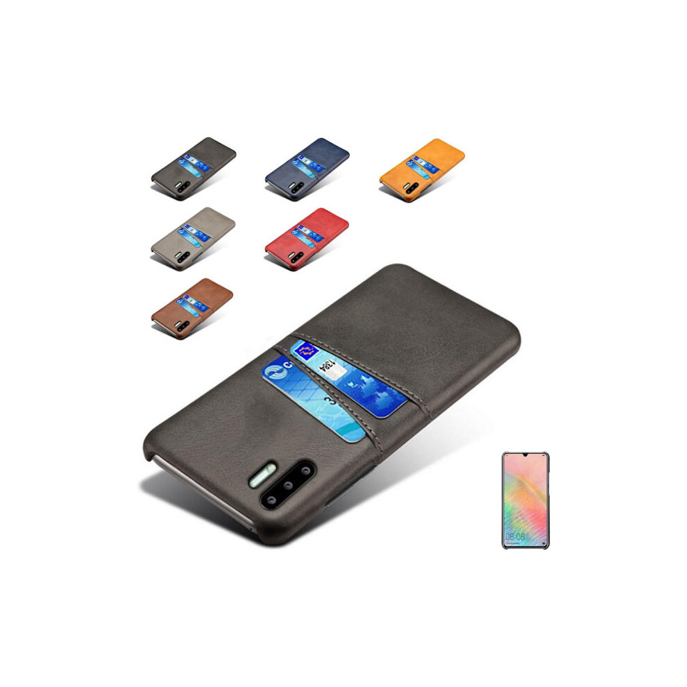 Card Holder Compatible With Huawei P30 Pro Case Mobile Phone Case Hole Charger - Choose: Dark Brown 9773935646216