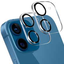 [Pacáiste 2] comhoiriúnach le iPhone12 Cosantóir Lionsa Gloine Tempered - Cosaint Ceamara, Frith-Scratch-Frithsheasmhach