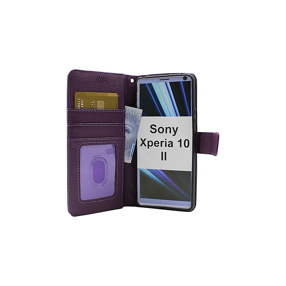 New Standcase Wallet Compatible With Sony Xperia 10 Ii (Xq-Au51 / Xq-Au52) Purple 9773935646391