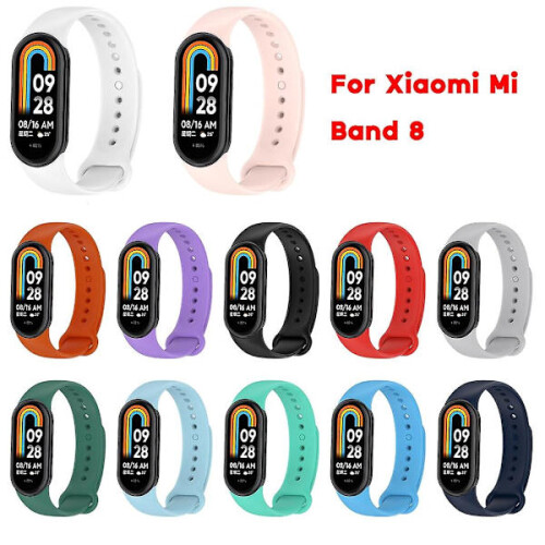 Ρυθμιζόμενο λουράκι σιλικόνης για Mi Band8 Smartwatch Βραχιόλι με ζώνη, θηλιά για 1