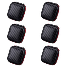 Opbergtas voor koptelefoon, oordopjes, oplader, kabelorganizer, waterdicht, draagbaar, EVA, 6 stuks