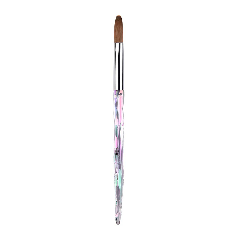 Acrylic Nail Brush Size 12 with Precise Kolinsky Sable Tip and Holographic Symphony Handle