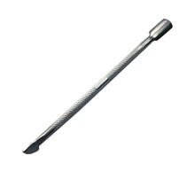 Cuticle Pusher and Cutter Stainless Steel Dual End Salon Grade Manicure Pedicure Nail Cleaner Silver