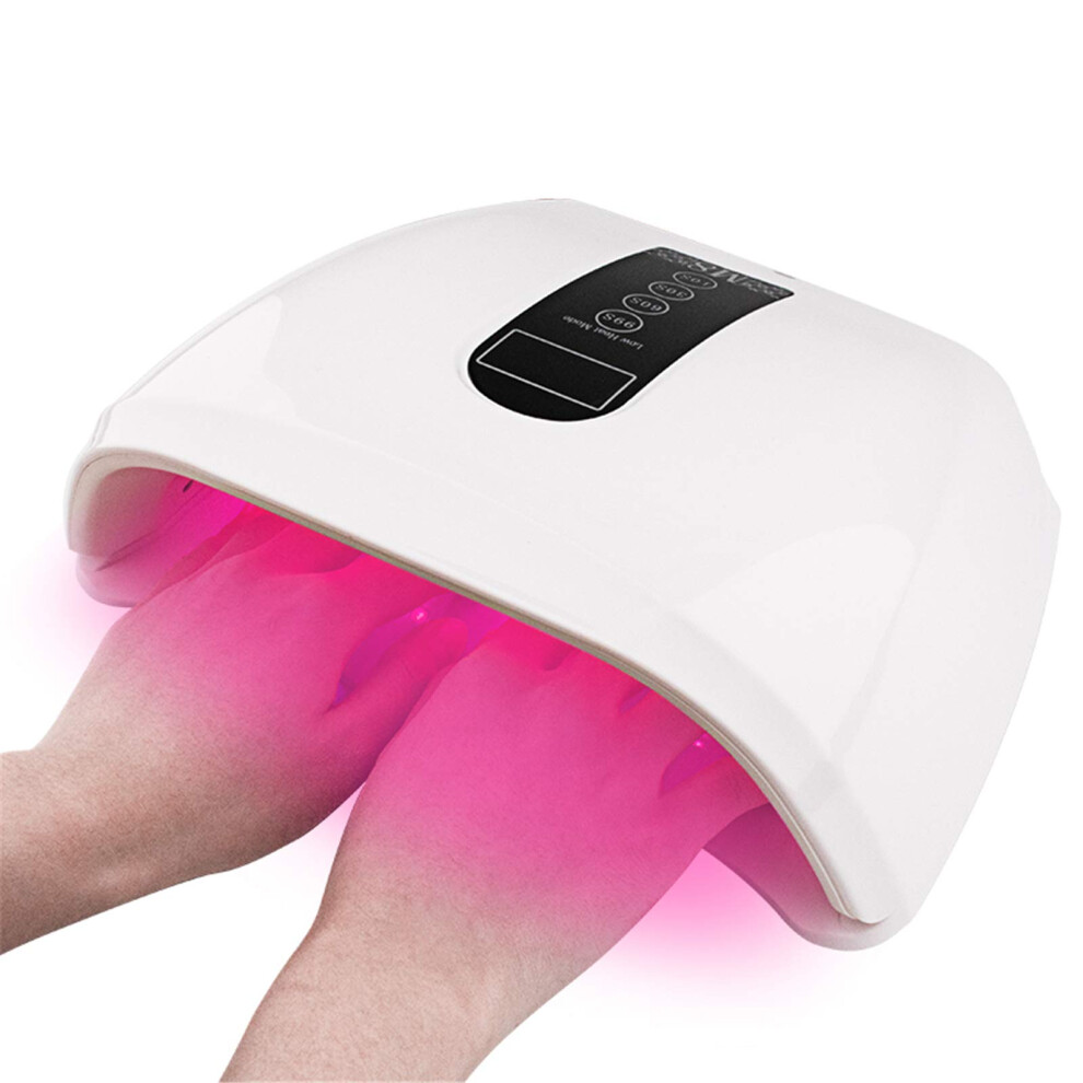 96W UV LED Nail Lamp Gel Nail Dryer with Dual Wavelength LEDs and 4 Timers for Fast Curing