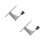2Pcs Silver Manual Cheese with Adjustable Stainless Steel 9