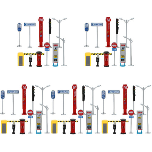 5Ensembles Mini Panneaux Routiers Jeu Éducatif En ABS 2