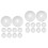 20Pièces Plaques Escutcheon Plastique Protection Décoration 4