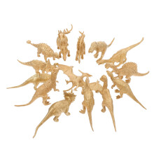 56Pcs Simulation Dinosaurs Toys Golden Color Playthings and Home Decor