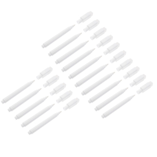 60 Pcs White Chalk Pens With Brush Liquid Marker Erasable 1