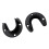 2 Pack Oval Rod End Supports Stainless Steel Closet Pole Socket Rob 8