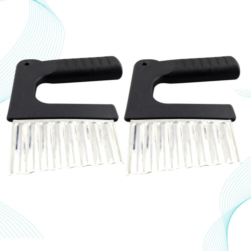 2Pcs Stainless Steel Crinkle Cutting Tool For Potatoes 2