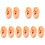 10 Pcs Silicone Ear Models For Ear Piercing Practice 2