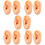 10 Pcs Silicone Ear Models For Ear Piercing Practice 8