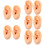10 Pcs Silicone Ear Models For Ear Piercing Practice 10