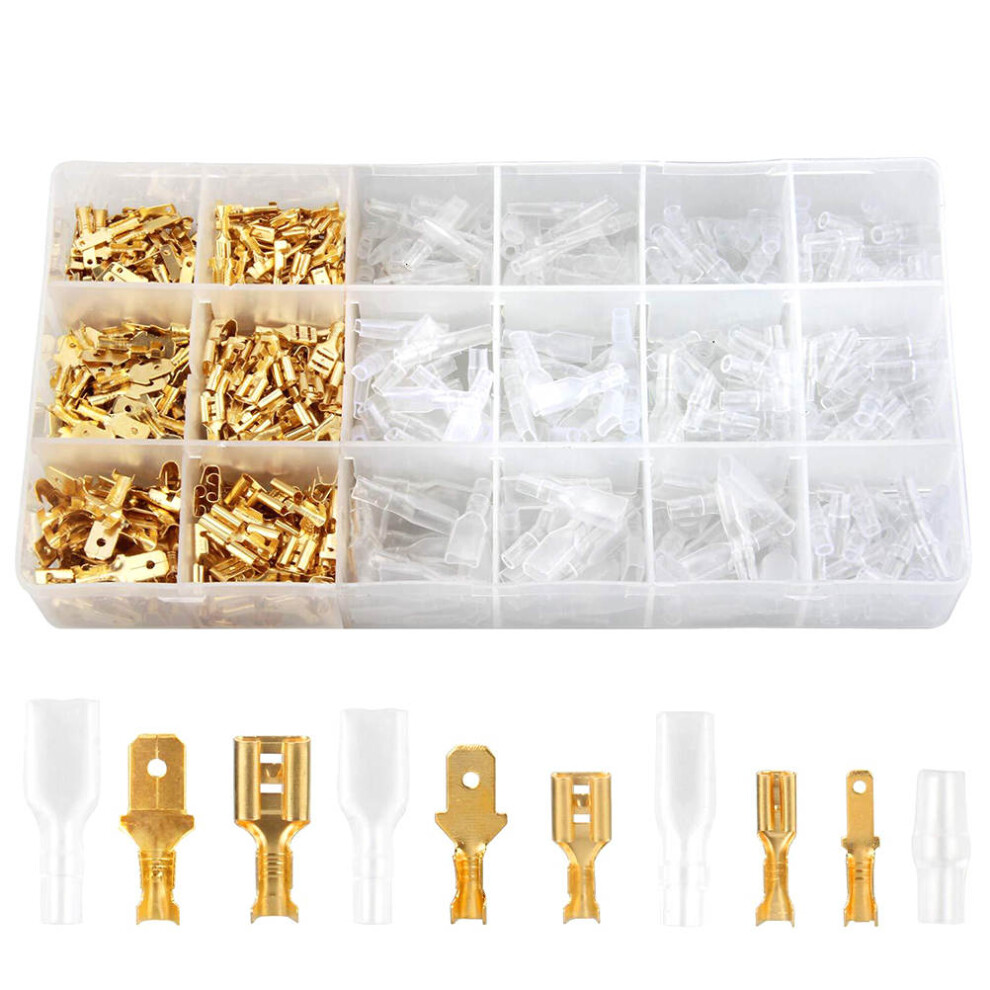 Set Of 2 Wire Terminals Electrical Spade Connectors Cold Pressed 3623262099574