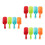 12 Pcs Beach For Kids - Colored Plastic Sand Digging Tools 7