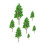 14 Pcs Plastic Poplar Tree Models For Garden Landscape Diy Scenery 9