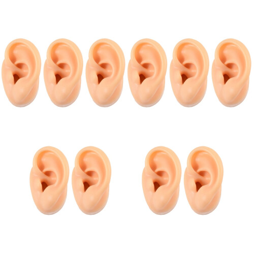 10 Pcs Silicone Ear Models For Ear Piercing Practice 2