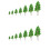 14 Pcs Plastic Poplar Tree Models For Garden Landscape Diy Scenery 5