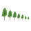 14 Pcs Plastic Poplar Tree Models For Garden Landscape Diy Scenery 10