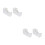 2Sets Plastic White Tape Holder Weighted Base Efficient Tape Cutter 10