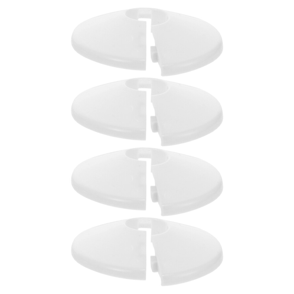 12Pcs White Pvc Pipe Collar Covers Plumbing Flange Caps For Wall Pipes 3622921667109