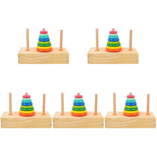 5 Sets Of Colored Stacking Rings For Toddlers 1