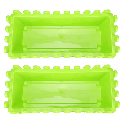 Bonsai Planters Durable Plastic Rectangular For 4pcs 1