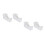 2Sets Plastic White Tape Holder Weighted Base Efficient Tape Cutter 6