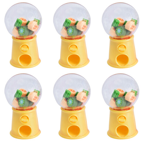 6Pcs Funny Fruit Erasers Creative Cartoon School Supplies