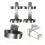 6 Pcs Heavy Duty Iron Fire Extinguisher Wall Bracket For 2kg 11